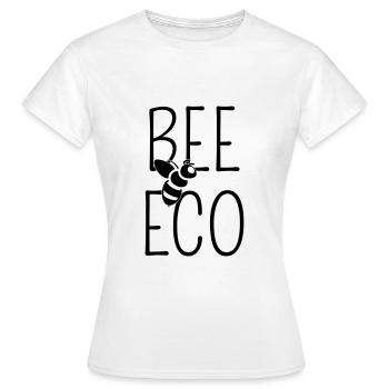 Bee eco 💚 Ecologie - Abeille - Ecologique - T-shirt Femme - blanc - Devant - AI Model Female 172 dark (172cm)