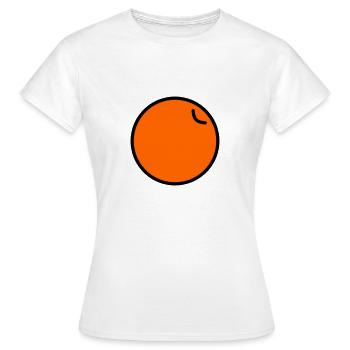 Orange - Frauen T-Shirt - Weiß - Vorne - AI Model Female 172 dark (172cm)