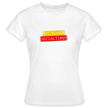 Nie wieder Sozialismus Vintage - Frauen T-Shirt - Weiß - Vorne - AI Model Female 172 dark (172cm)