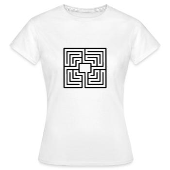 Klassisches Labyrinth - Frauen T-Shirt - Weiß - Vorne - AI Model Female 172 dark (172cm)