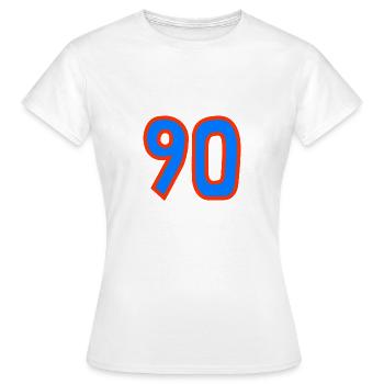 ANNIVERSARY. HAPPY BIRTHDAY. HAPPY BIRTHDAY. - Women's T-Shirt - white - Front - AI Model Female 172 dark (172cm)