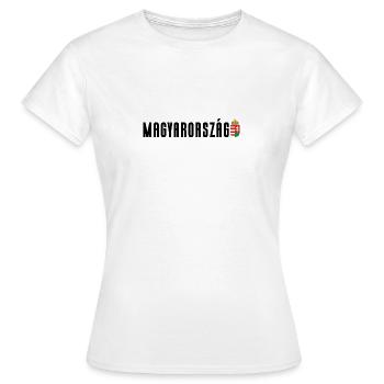 Magyarország Hungary Coat of Arms Flag - Women's T-Shirt - white - Front - AI Model Female 172 dark (172cm)