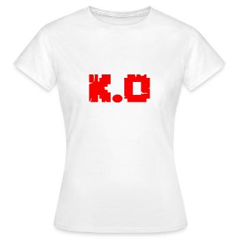 K.O - T-shirt Femme - blanc - Devant - AI Model Female 172 dark (172cm)