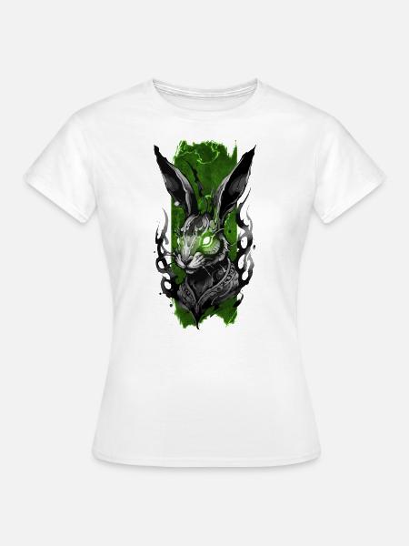 Strahlender Hase: Leuchtende Hasen-Eleganz - Frauen T-Shirt - Weiß