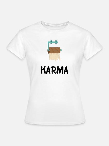 KARMA - Frauen T-Shirt - Weiß