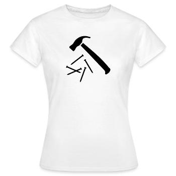 Hammer - Frauen T-Shirt - Weiß - Vorne - AI Model Female 172 dark (172cm)