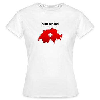 T-shirt Switzerland - Frauen T-Shirt - Weiß - Vorne - AI Model Female 172 dark (172cm)