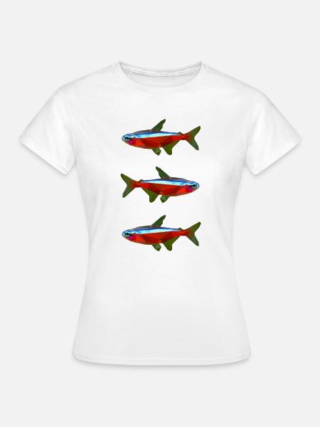 neons neonsalmer aquarium aquaristik fische - Frauen T-Shirt - Weiß
