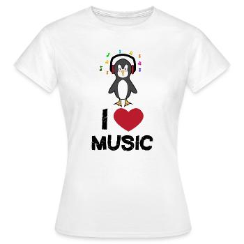 Déclaration cool Coeur Oiseau de mer Pingouin Animal Oiseau - T-shirt Femme - blanc - Devant - AI Model Female 172 dark (172cm)