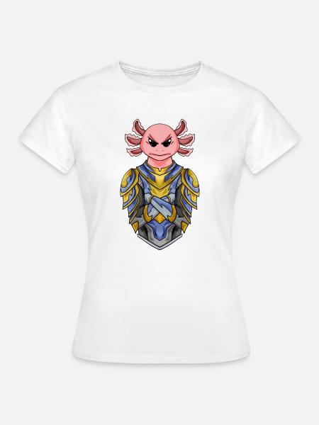 Ritter Axolotl cool - Frauen T-Shirt - Weiß