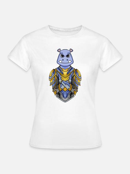 Ritter Nilpferd cool - Frauen T-Shirt - Weiß