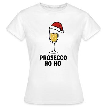 Prosecco Ho Ho – Pull de Noël au prosecco - T-shirt Femme - blanc - Devant - AI Model Female 172 dark (172cm)