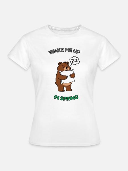Schläfriger Bär - Frauen T-Shirt - Weiß