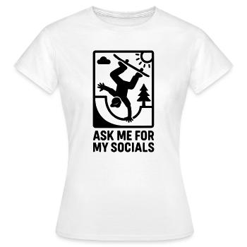 Skateboard Réseaux sociaux - T-shirt Femme - blanc - Devant - AI Model Female 172 dark (172cm)