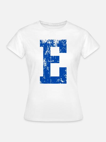 Letter e sport retro - Frauen T-Shirt - Weiß