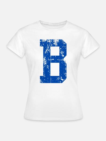 Buchstabe b Sport Retro - Frauen T-Shirt - Weiß