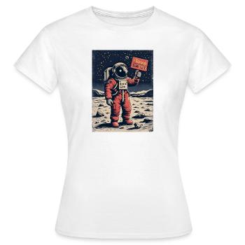 Astronaut with message - Women's T-Shirt - white - Front - AI Model Female 172 dark (172cm)