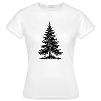 Tanne - Frauen T-Shirt - Weiß - Vorne - AI Model Female 172 dark (172cm)