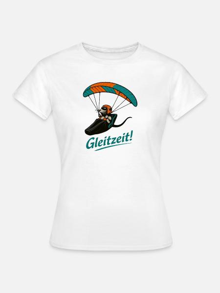 Gleizeit Paragliding Mascot - Frauen T-Shirt - Weiß