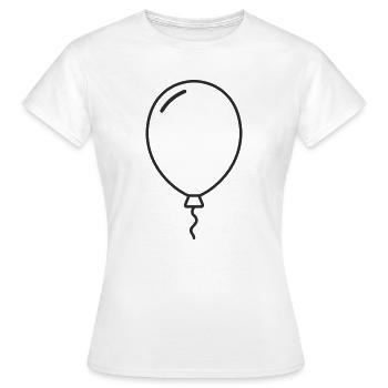 Luftballon – Party, Leichtigkeit & Gute Laune - Frauen T-Shirt - Weiß - Vorne - AI Model Female 172 dark (172cm)