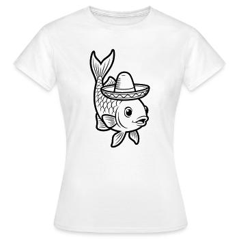 Sombrero de poisson - T-shirt Femme - blanc - Devant - AI Model Female 172 dark (172cm)