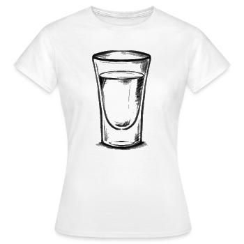 Snapping Glass - Illustration - Women's T-Shirt - white - Front - AI Model Female 172 dark (172cm)