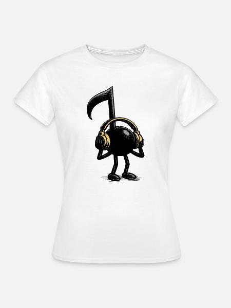 Musiknote - Frauen T-Shirt - Weiß