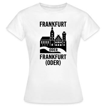 Frankfurt Oder - Frauen T-Shirt - Weiß - Vorne - AI Model Female 172 dark (172cm)