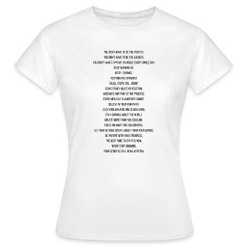 Déclaration de positivité - T-shirt Femme - blanc - Devant - AI Model Female 172 dark (172cm)