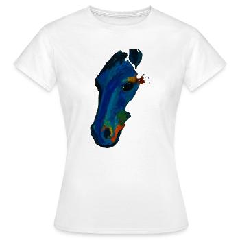 Oil Paints Horse - Women's T-Shirt - white - Front - AI Model Female 172 dark (172cm)