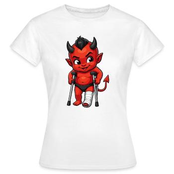 Démon rouge avec des béquilles - T-shirt Femme - blanc - Devant - AI Model Female 172 dark (172cm)