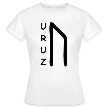Uruz Rune Runen - Frauen T-Shirt - Weiß - Vorne - AI Model Female 172 dark (172cm)