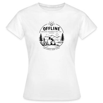 Offline Auszeit am See - Frauen T-Shirt - Weiß - Vorne - AI Model Female 172 dark (172cm)