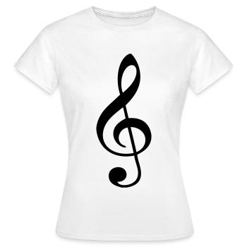 Clef - Women's T-Shirt - white - Front - AI Model Female 172 dark (172cm)
