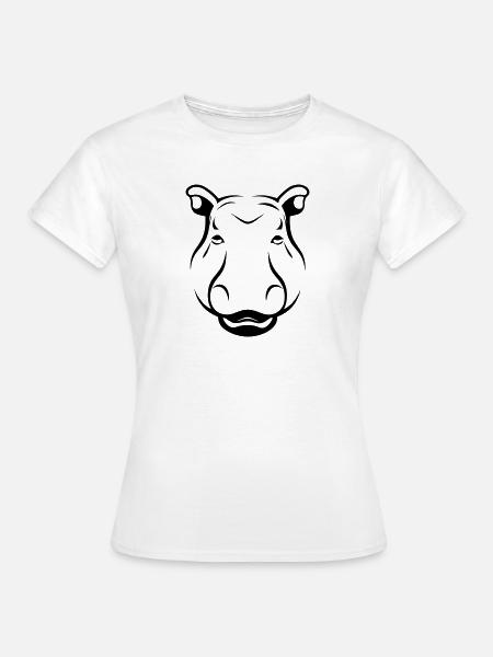 Nilpferd - Frauen T-Shirt - Weiß