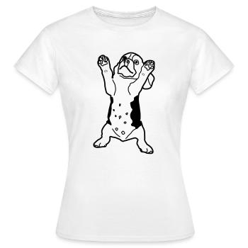 Chien de danse, cadeau pour les amoureux des chiens - T-shirt Femme - blanc - Devant - AI Model Female 172 dark (172cm)