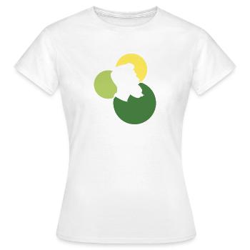 Gentleman moustachu Monsieur - T-shirt Femme - blanc - Devant - AI Model Female 172 dark (172cm)
