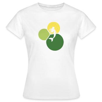 Meerjungfrau Fabelwesen - Frauen T-Shirt - Weiß - Vorne - AI Model Female 172 dark (172cm)