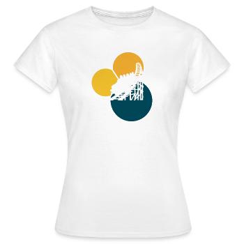 Achterbahn Rummel Maßkrug - Frauen T-Shirt - Weiß - Vorne - AI Model Female 172 dark (172cm)