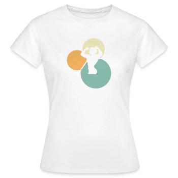 Bodybuilding Gewichte Muskel - Frauen T-Shirt - Weiß - Vorne - AI Model Female 172 dark (172cm)