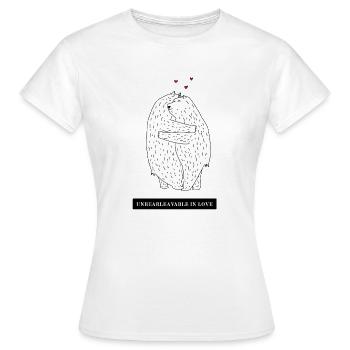 Ours aimants - T-shirt Femme - blanc - Devant - AI Model Female 172 dark (172cm)