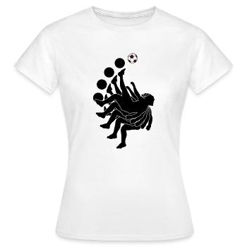Fallrückzieher Fußball Fußballer Elfmeter Spieler - Frauen T-Shirt - Weiß - Vorne - AI Model Female 172 dark (172cm)