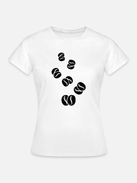 Kaffeebohne Symbol - Frauen T-Shirt - Weiß