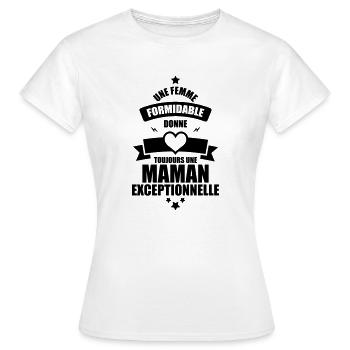 une femme formidable donne une maman - T-shirt Femme - blanc - Devant - AI Model Female 172 dark (172cm)