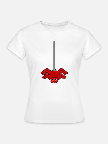 Spinne 8bit - Frauen T-Shirt - Weiß