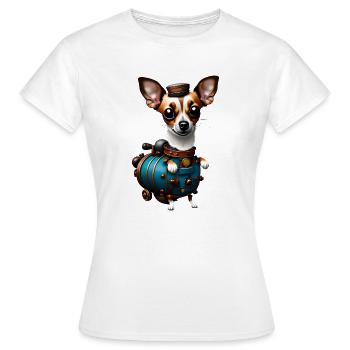 Steampunk Chihuahua - Women's T-Shirt - white - Front - AI Model Female 172 dark (172cm)