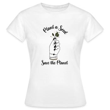Heavenly Plant Lover Art - Women's T-Shirt - white - Front - AI Model Female 172 dark (172cm)