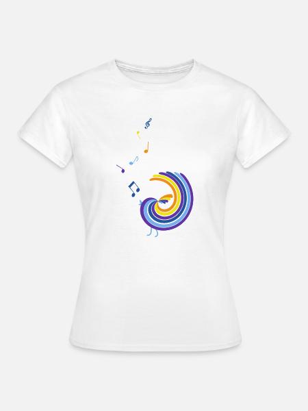 bunter singvogel - Frauen T-Shirt - Weiß