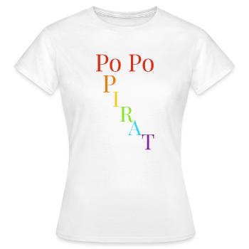 PoPo Pirat - Frauen T-Shirt - Weiß - Vorne - AI Model Female 172 dark (172cm)