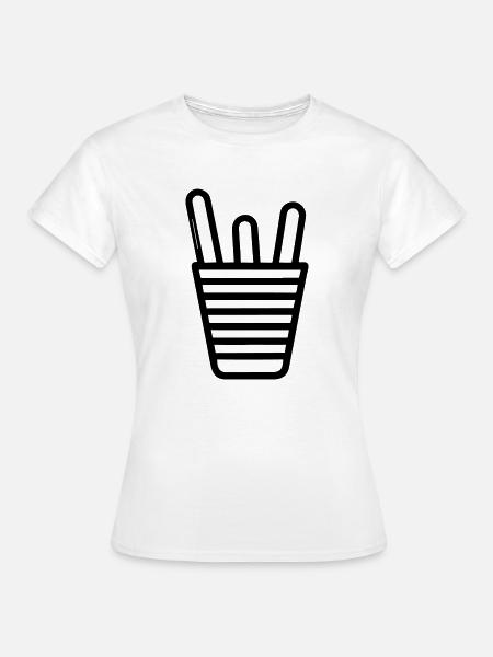 Pommes Frites Tüte - Frauen T-Shirt - Weiß